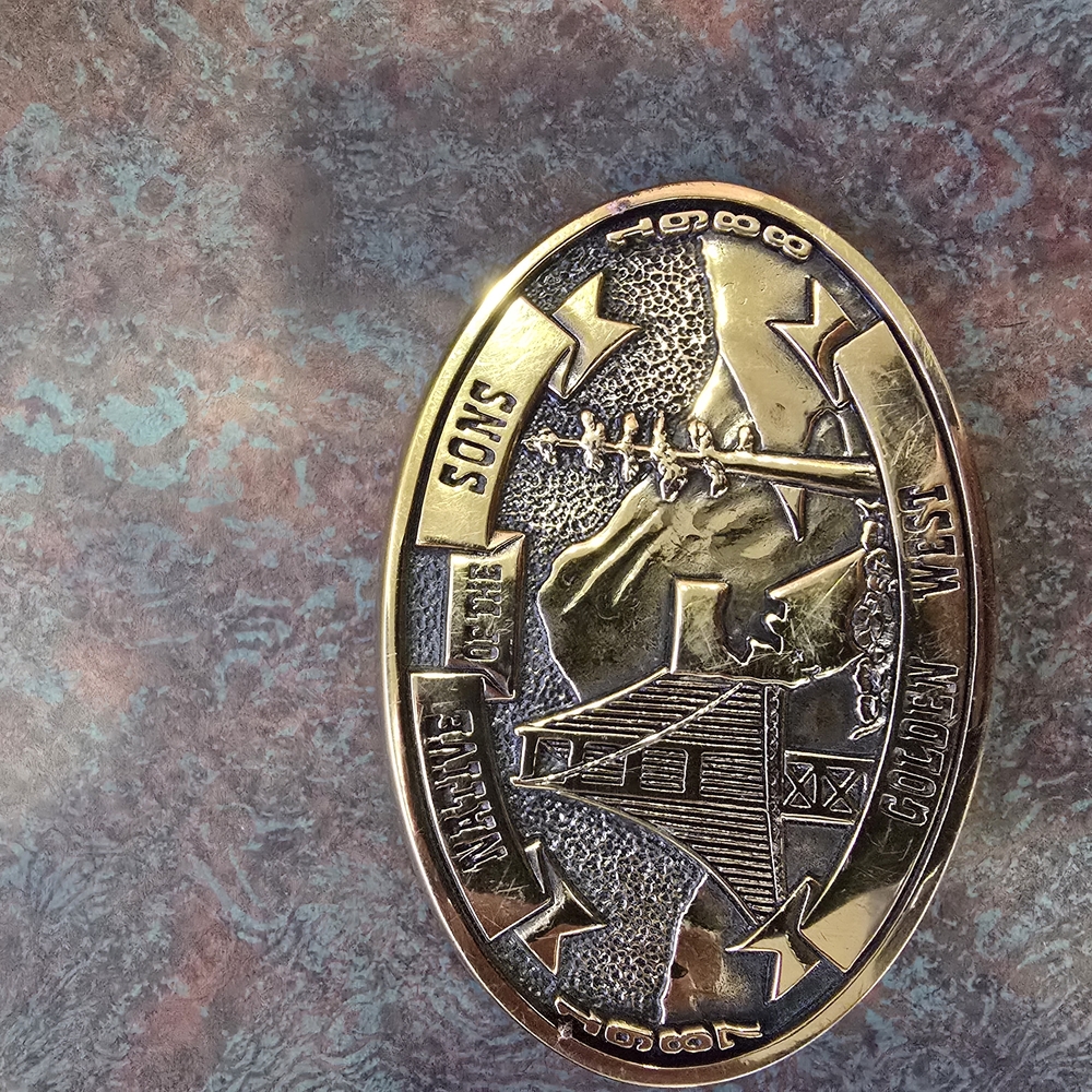 Gold and Black Belt Buckle